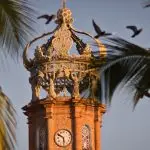 brown and black tower clock
